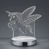 Reality Leuchten LED Tischleuchte KARO Einhorn 3D Optik, Lichtfarbe Einstellbar, Höhe 17cm -Bestes Beleuchtungs Geschäft led tischleuchte karo einhorn 3d optik lichtfarbe