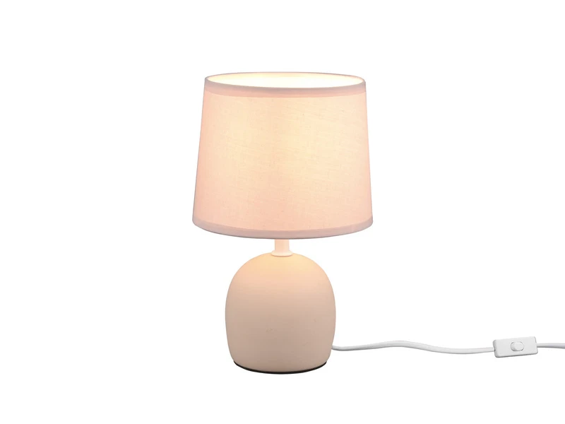 MeineWunschleuchte LED Tischleuchte Keramikfuß & Stoffschirm Beige, Ø16cm Höhe 26cm 4 MeineWunschleuchte LED Tischleuchte Keramikfuß & Stoffschirm Beige, Ø16cm Höhe 26cm – Bild 2