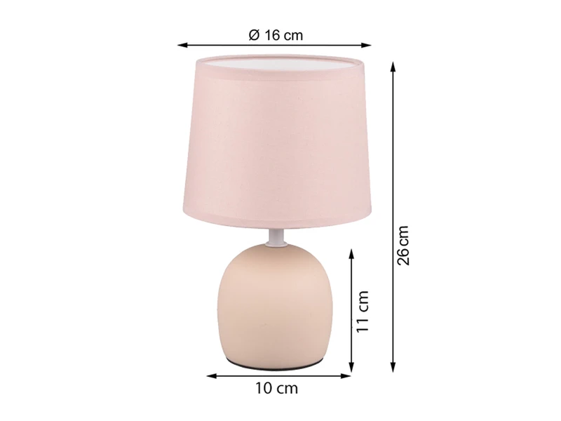 MeineWunschleuchte LED Tischleuchte Keramikfuß & Stoffschirm Beige, Ø16cm Höhe 26cm 9 MeineWunschleuchte LED Tischleuchte Keramikfuß & Stoffschirm Beige, Ø16cm Höhe 26cm – Bild 7