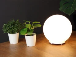 MeineWunschleuchte LED Tischleuchte Kleine Kugel - Glaskugel Weiß Satiniert Ø 20cm -Bestes Beleuchtungs Geschäft led tischleuchte kleine kugel glaskugel weiss sati 4