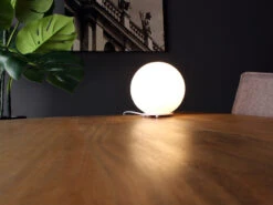 MeineWunschleuchte LED Tischleuchte Kleine Kugel - Glaskugel Weiß Satiniert Ø 20cm -Bestes Beleuchtungs Geschäft led tischleuchte kleine kugel glaskugel weiss sati 5