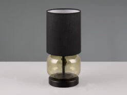 MeineWunschleuchte LED Tischleuchte Mit Glasfuß Grün Und Stoffschirm Schwarz, Höhe 28cm 13 MeineWunschleuchte LED Tischleuchte Mit Glasfuß Grün Und Stoffschirm Schwarz, Höhe 28cm -Bestes Beleuchtungs Geschäft led tischleuchte mit glasfuss gruen und stoffschir 4