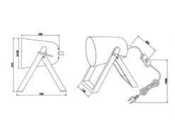 MeineWunschleuchte LED Tischleuchte Naturholz Mit Metallschirm In Grau Ø12 Höhe 21cm -Bestes Beleuchtungs Geschäft led tischleuchte naturholz mit metallschirm in gra 2