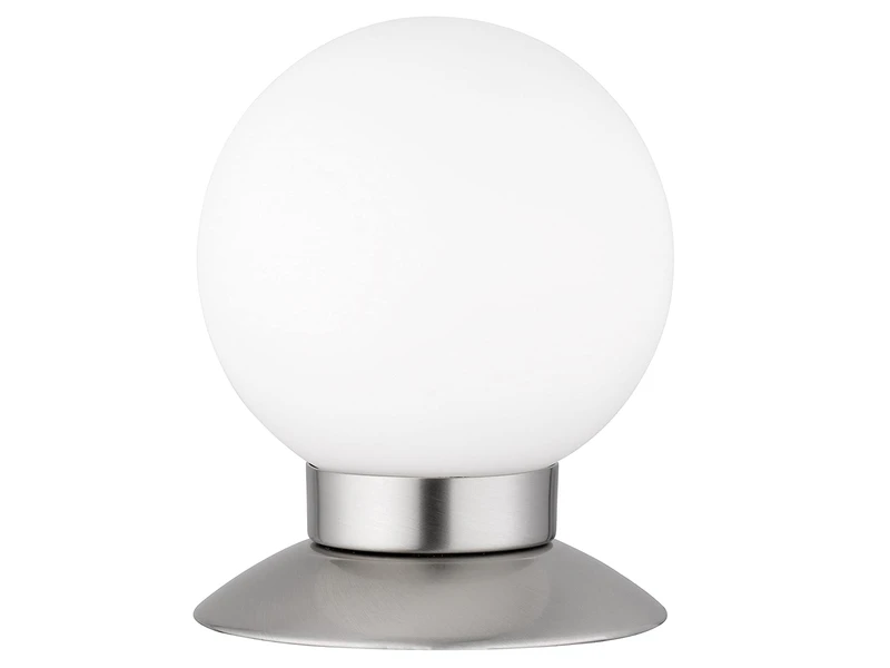 Reality Leuchten LED Tischleuchte PRINCESS Silber Glasschirm Weiß Dimmbar Touch Sensor, Ø10cm 4 Reality Leuchten LED Tischleuchte PRINCESS Silber Glasschirm Weiß Dimmbar Touch Sensor, Ø10cm – Bild 2