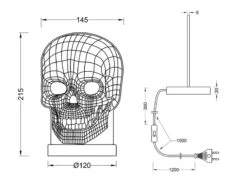 Reality Leuchten LED Tischleuchte SKULL 3D Totenkopf Lichtfarbe Einstellbar Höhe 21cm -Bestes Beleuchtungs Geschäft led tischleuchte skull 3d totenkopf lichtfarbe ein 5