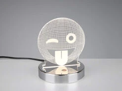 Reality Leuchten LED Tischleuchte SMILEY 3D Lasercut Mit Farbwechsler - 15cm Hoch -Bestes Beleuchtungs Geschäft led tischleuchte smiley 3d lasercut mit farbwechsl 2