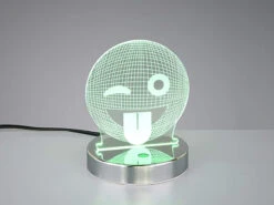 Reality Leuchten LED Tischleuchte SMILEY 3D Lasercut Mit Farbwechsler - 15cm Hoch -Bestes Beleuchtungs Geschäft led tischleuchte smiley 3d lasercut mit farbwechsl 4