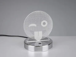 Reality Leuchten LED Tischleuchte SMILEY 3D Lasercut Mit Farbwechsler - 15cm Hoch -Bestes Beleuchtungs Geschäft led tischleuchte smiley 3d lasercut mit farbwechsl 7