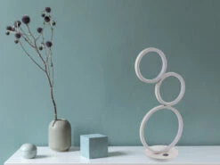 Wofi LED Tischleuchte VIKA Mit Touch-Dimmer Weiß, Höhe 44,5cm