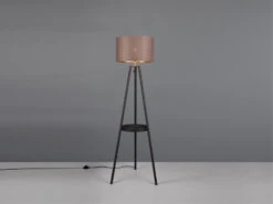 MeineWunschleuchte LED Tripod Stehleuchte Mit Stoffschirm In Taupe/Gold & Ablagetisch, H 152cm 14 MeineWunschleuchte LED Tripod Stehleuchte Mit Stoffschirm In Taupe/Gold & Ablagetisch, H 152cm -Bestes Beleuchtungs Geschäft led tripod stehleuchte mit stoffschirm in taupe go 2