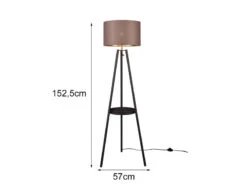 MeineWunschleuchte LED Tripod Stehleuchte Mit Stoffschirm In Taupe/Gold & Ablagetisch, H 152cm 15 MeineWunschleuchte LED Tripod Stehleuchte Mit Stoffschirm In Taupe/Gold & Ablagetisch, H 152cm -Bestes Beleuchtungs Geschäft led tripod stehleuchte mit stoffschirm in taupe go 3