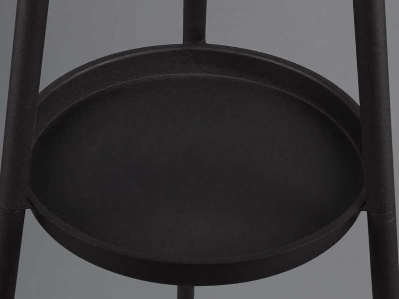 MeineWunschleuchte LED Tripod Stehleuchte Mit Stoffschirm In Taupe/Gold & Ablagetisch, H 152cm 11 MeineWunschleuchte LED Tripod Stehleuchte Mit Stoffschirm In Taupe/Gold & Ablagetisch, H 152cm – Bild 9