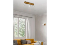 MeineWunschleuchte LED Wand- & Deckenstrahler Weiß Mit Holz 1-flammig Spot Schwenkbar -Bestes Beleuchtungs Geschäft led wand deckenstrahler weiss mit holz 1 flammig s 7