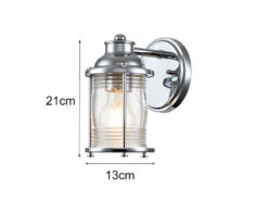 MeineWunschleuchte LED Wandlaterne In Chrom Für Badezimmer & Wohnraum, Höhe 21cm -Bestes Beleuchtungs Geschäft led wandlaterne in chrom fuer badezimmer wohnraum 1 10