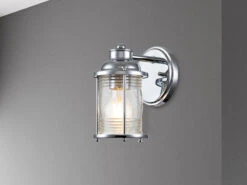 MeineWunschleuchte LED Wandlaterne In Chrom Für Badezimmer & Wohnraum, Höhe 21cm -Bestes Beleuchtungs Geschäft led wandlaterne in chrom fuer badezimmer wohnraum 1 2