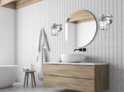 MeineWunschleuchte LED Wandlaterne In Chrom Für Badezimmer & Wohnraum, Höhe 21cm -Bestes Beleuchtungs Geschäft led wandlaterne in chrom fuer badezimmer wohnraum 1 3