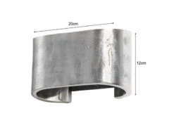 Fischer & Honsel LED Wandleuchte COG Silber Antik, Halbrund Up And Down, 20cm Breit -Bestes Beleuchtungs Geschäft led wandleuchte cog silber antik halbrund up and d 2