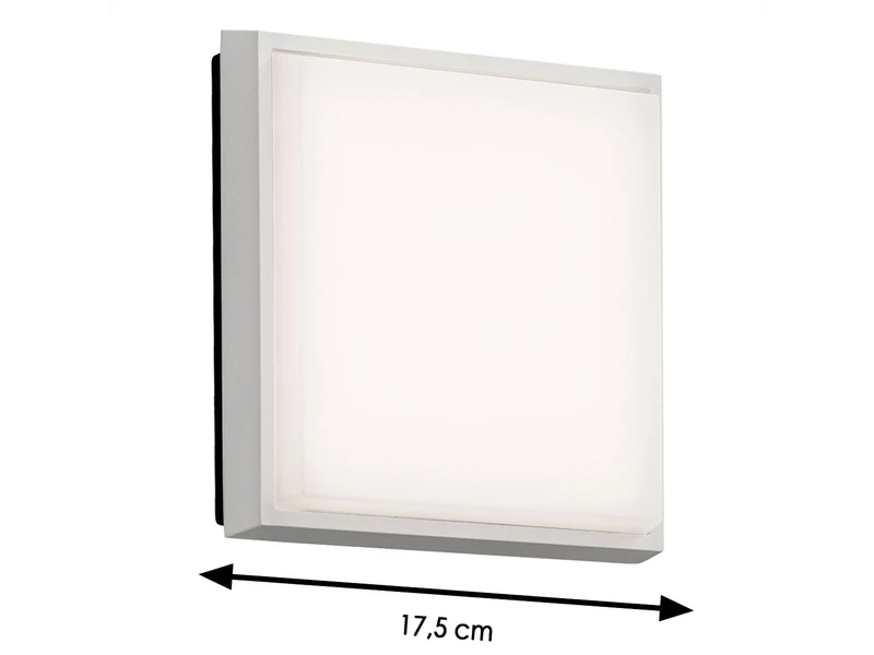 Konstsmide LED Wandleuchte / Deckenleuchte CESENA Eckig, Alu Weiß, 10 Watt, 900 Lumen 5 Konstsmide LED Wandleuchte / Deckenleuchte CESENA Eckig, Alu Weiß, 10 Watt, 900 Lumen – Bild 3