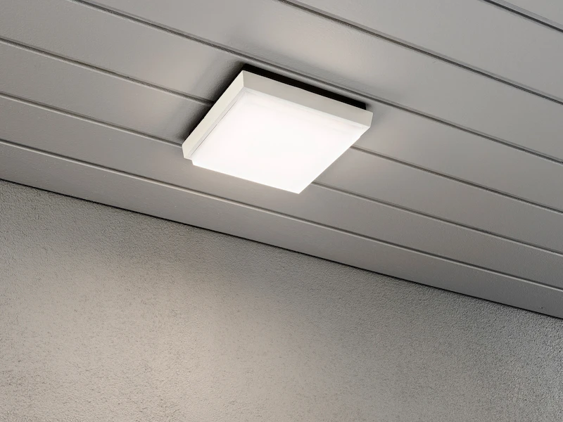 Konstsmide LED Wandleuchte / Deckenleuchte CESENA Eckig, Alu Weiß, 10 Watt, 900 Lumen 7 Konstsmide LED Wandleuchte / Deckenleuchte CESENA Eckig, Alu Weiß, 10 Watt, 900 Lumen – Bild 5