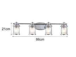 MeineWunschleuchte LED Wandleuchte In Chrom Für Badezimmer & Wohnraum, Breite 86cm 17 MeineWunschleuchte LED Wandleuchte In Chrom Für Badezimmer & Wohnraum, Breite 86cm -Bestes Beleuchtungs Geschäft led wandleuchte in chrom fuer badezimmer wohnraum 1 7