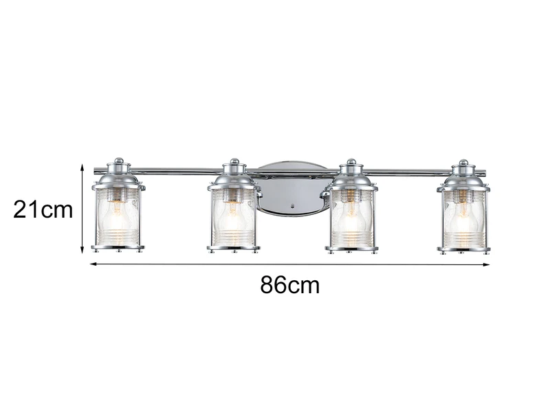 MeineWunschleuchte LED Wandleuchte In Chrom Für Badezimmer & Wohnraum, Breite 86cm 10 MeineWunschleuchte LED Wandleuchte In Chrom Für Badezimmer & Wohnraum, Breite 86cm – Bild 8