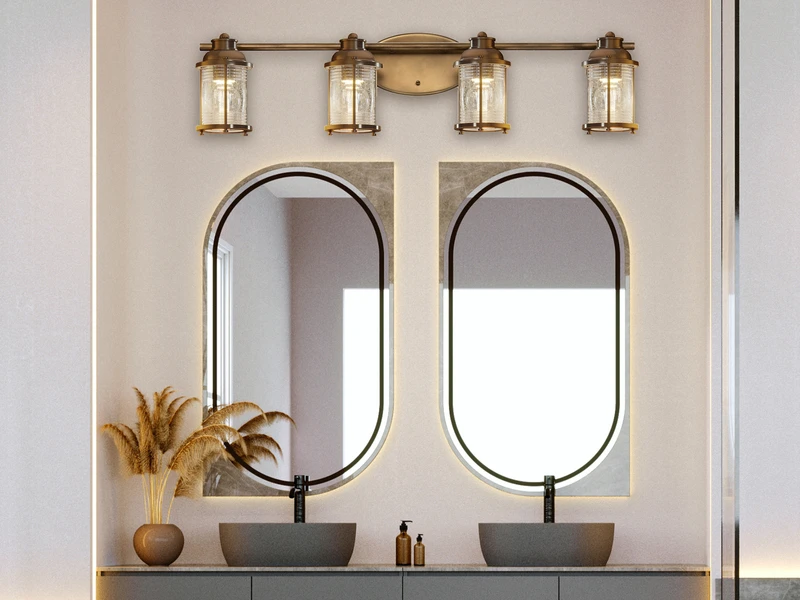 MeineWunschleuchte LED Wandleuchte In Messing Für Badezimmer & Wohnraum, Breite 86cm 3 MeineWunschleuchte LED Wandleuchte In Messing Für Badezimmer & Wohnraum, Breite 86cm