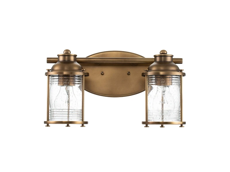 MeineWunschleuchte LED Wandleuchte In Messing Für Badezimmer & Wohnraum, 2-flammig Breite 36cm 6 MeineWunschleuchte LED Wandleuchte In Messing Für Badezimmer & Wohnraum, 2-flammig Breite 36cm – Bild 4