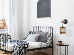 MeineWunschleuchte LED Wandleuchte Mit Holz 1-flammig, Gitter Schwarz Ø16cm -Bestes Beleuchtungs Geschäft led wandleuchte mit holz 1 flammig gitter schwarz 1 4