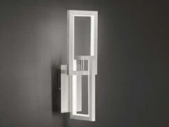 Wofi LED Wandleuchte MURIEL Dimmbar Aus Aluminium Silber Matt, Höhe 40,9cm -Bestes Beleuchtungs Geschäft led wandleuchte muriel dimmbar aus aluminium silbe 2