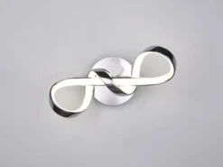 Reality Leuchten LED Wandleuchte PADUA Dimmbar Per Schalter, Chrom, Kristall, 40cm