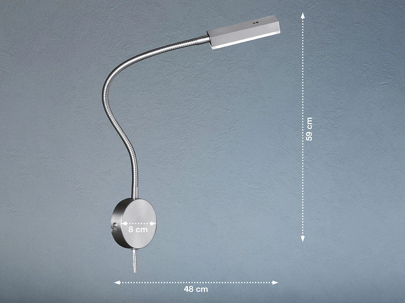Fischer & Honsel LED Wandleuchte RAIK Dimmbar, Schwanenhals Leseleuchte Wandmontage 6 Fischer & Honsel LED Wandleuchte RAIK Dimmbar, Schwanenhals Leseleuchte Wandmontage – Bild 4