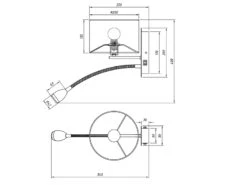 MeineWunschleuchte LED Wandleuchte Silber Matt Mit Stoffschirm Grau Ø 20cm & Leselampe -Bestes Beleuchtungs Geschäft led wandleuchte silber matt mit stoffschirm grau 2 7