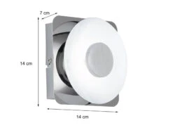 Wofi LED Wandleuchte SPACE Silber Chrom Mit Glas, Höhe 14cm 11 Wofi LED Wandleuchte SPACE Silber Chrom Mit Glas, Höhe 14cm -Bestes Beleuchtungs Geschäft led wandleuchte space silber chrom mit glas hoehe 1 3