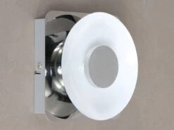 Wofi LED Wandleuchte SPACE Silber Chrom Mit Glas, Höhe 14cm 12 Wofi LED Wandleuchte SPACE Silber Chrom Mit Glas, Höhe 14cm -Bestes Beleuchtungs Geschäft led wandleuchte space silber chrom mit glas hoehe 1 4