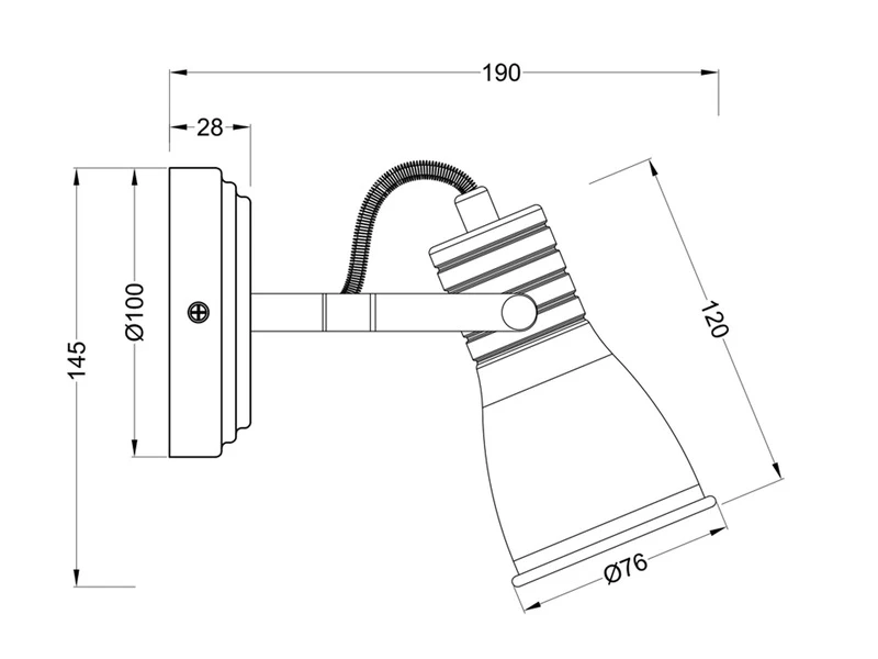 MeineWunschleuchte LED Wandstrahler 1 Flammig Mit Verstellbarem Metallschirm In Weiß, Ø 8cm 6 MeineWunschleuchte LED Wandstrahler 1 Flammig Mit Verstellbarem Metallschirm In Weiß, Ø 8cm – Bild 4
