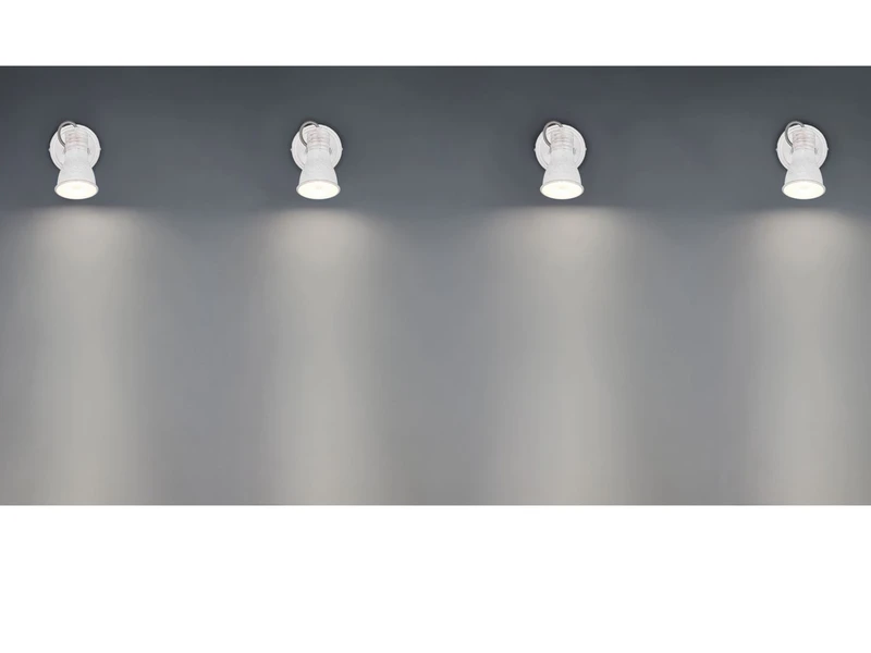 MeineWunschleuchte LED Wandstrahler 1 Flammig Mit Verstellbarem Metallschirm In Weiß, Ø 8cm 9 MeineWunschleuchte LED Wandstrahler 1 Flammig Mit Verstellbarem Metallschirm In Weiß, Ø 8cm – Bild 7