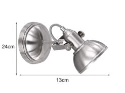 Reality Leuchten LED Wandstrahler Metall Silber - Dimmbar, Spot Dreh-& Schwenkbar Ø13cm -Bestes Beleuchtungs Geschäft led wandstrahler metall silber dimmbar spot dreh s 2