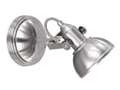 Reality Leuchten LED Wandstrahler Metall Silber - Dimmbar, Spot Dreh-& Schwenkbar Ø13cm