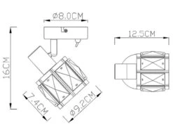 MeineWunschleuchte LED Wandstrahler Mit Schalter Und Glaskristallen Silber Matt, Höhe 12,5cm -Bestes Beleuchtungs Geschäft led wandstrahler mit schalter und glaskristallen s 10