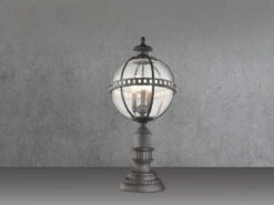 MeineWunschleuchte LED Wegeleuchte Im Jugendstil Mit Glaskugel, Anthrazit Höhe 70cm -Bestes Beleuchtungs Geschäft led wegeleuchte im jugendstil mit glaskugel anthra 2