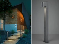 MeineWunschleuchte LED Wegeleuchte In Anthrazit Mit Erdspieß, Höhe 100cm