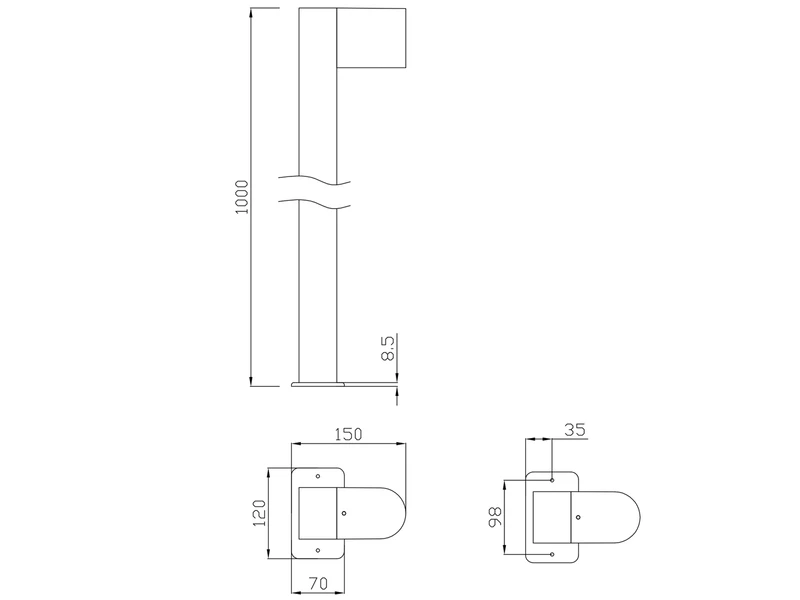 MeineWunschleuchte LED Wegeleuchte In Anthrazit Mit Erdspieß, Höhe 100cm 8 MeineWunschleuchte LED Wegeleuchte In Anthrazit Mit Erdspieß, Höhe 100cm – Bild 6