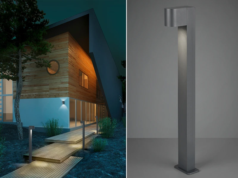 MeineWunschleuchte LED Wegeleuchte In Anthrazit Mit Erdspieß, Höhe 100cm 3 MeineWunschleuchte LED Wegeleuchte In Anthrazit Mit Erdspieß, Höhe 100cm