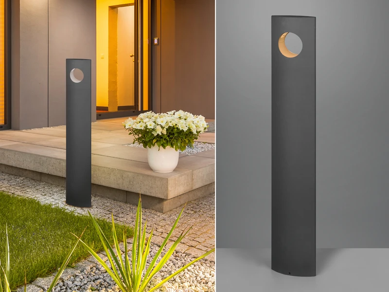 Trio Leuchten LED Wegeleuchte KATUN In Anthrazit, Höhe 100cm, IP54 3 Trio Leuchten LED Wegeleuchte KATUN In Anthrazit, Höhe 100cm, IP54