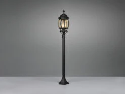 MeineWunschleuchte LED Wegeleuchte Nostalgische Laterne Aluminium Schwarz, Höhe 100cm -Bestes Beleuchtungs Geschäft led wegeleuchte nostalgische laterne aluminium sch 2