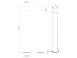 MeineWunschleuchte LED Wegeleuchte Pollerleuchte In Anthrazit Höhe 80cm IP44 - Außenleuchten -Bestes Beleuchtungs Geschäft led wegeleuchte pollerleuchte in anthrazit hoehe 8 6