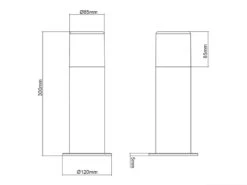 MeineWunschleuchte LED Wegeleuchte Sockelleuchte In Anthrazit Höhe 30cm IP44 - Außenleuchten -Bestes Beleuchtungs Geschäft led wegeleuchte sockelleuchte in anthrazit hoehe 3 6