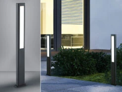 Trio Leuchten LED Wegeleuchten 2er SET Aus Aluminium Anthrazit & Weißem Acrylglas, IP54