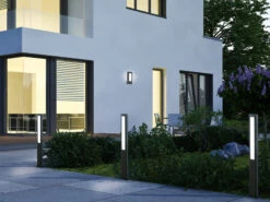 Trio Leuchten LED Wegeleuchten 2er SET Aus Aluminium Anthrazit & Weißem Acrylglas, IP54 -Bestes Beleuchtungs Geschäft led wegeleuchten 2er set aus aluminium anthrazit w 4