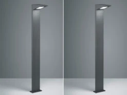 Trio Leuchten LED Wegeleuchten 2er Set Downlight In Anthrazit, Höhe 100cm, IP54